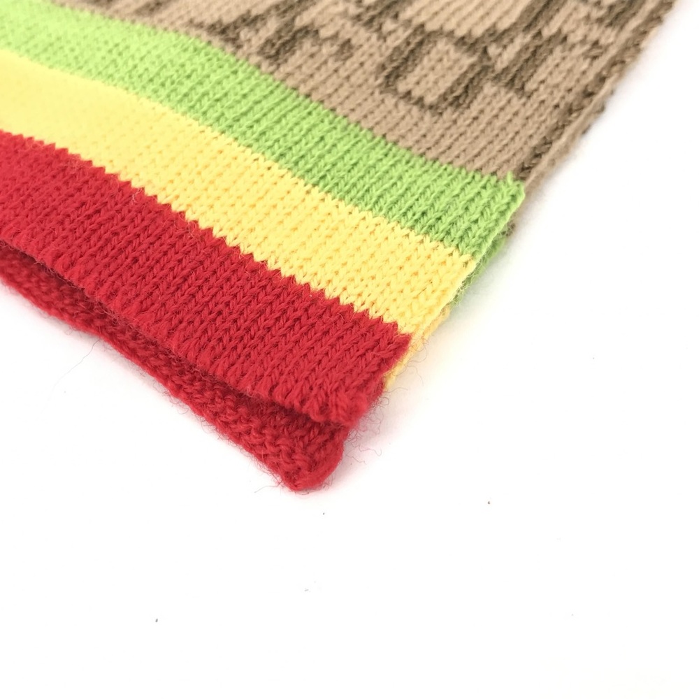 Dior Tan Scarf with Red and Yellow Accents - Picture 4 of 9
